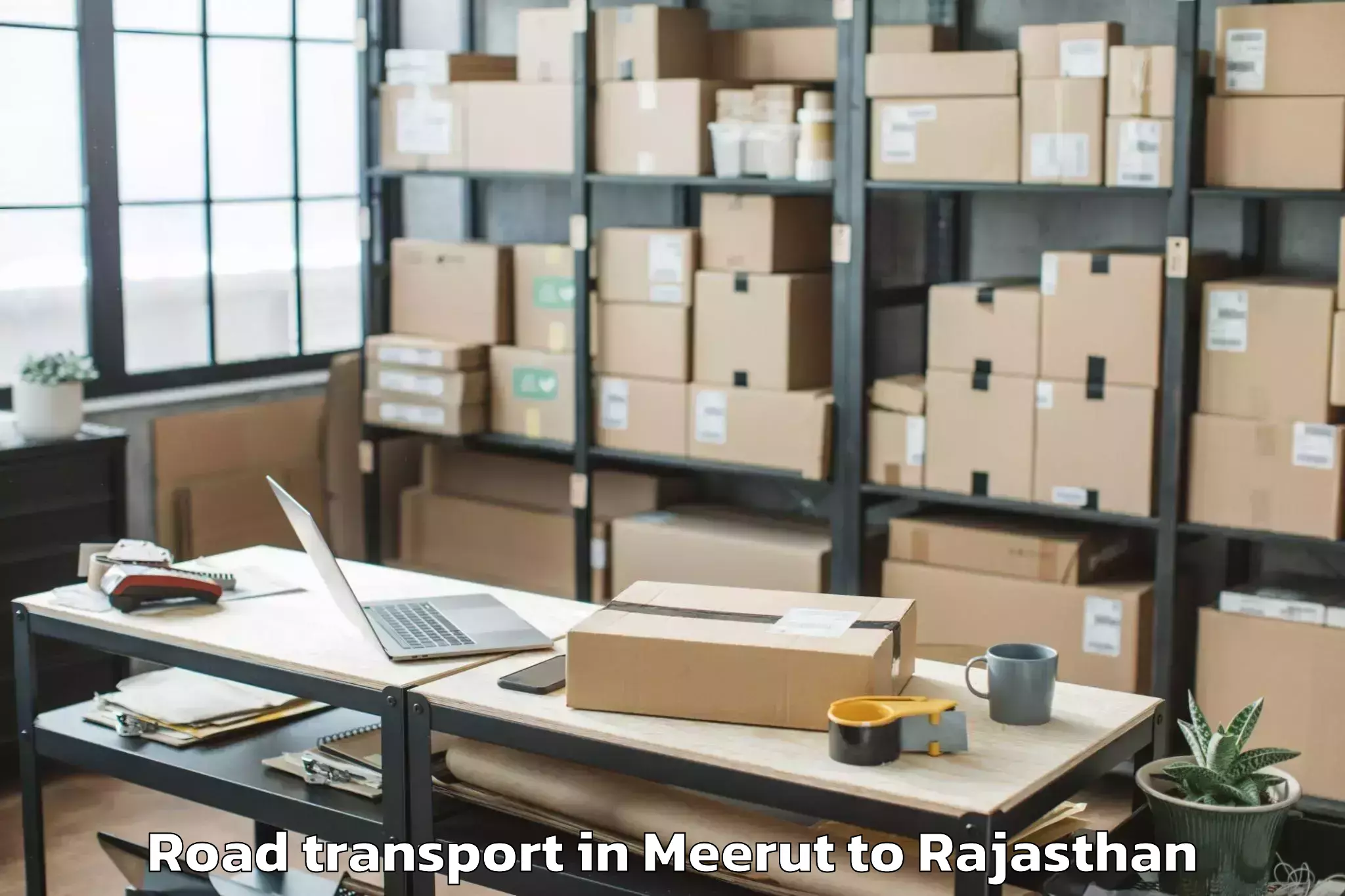 Book Meerut to Jalor Road Transport Online